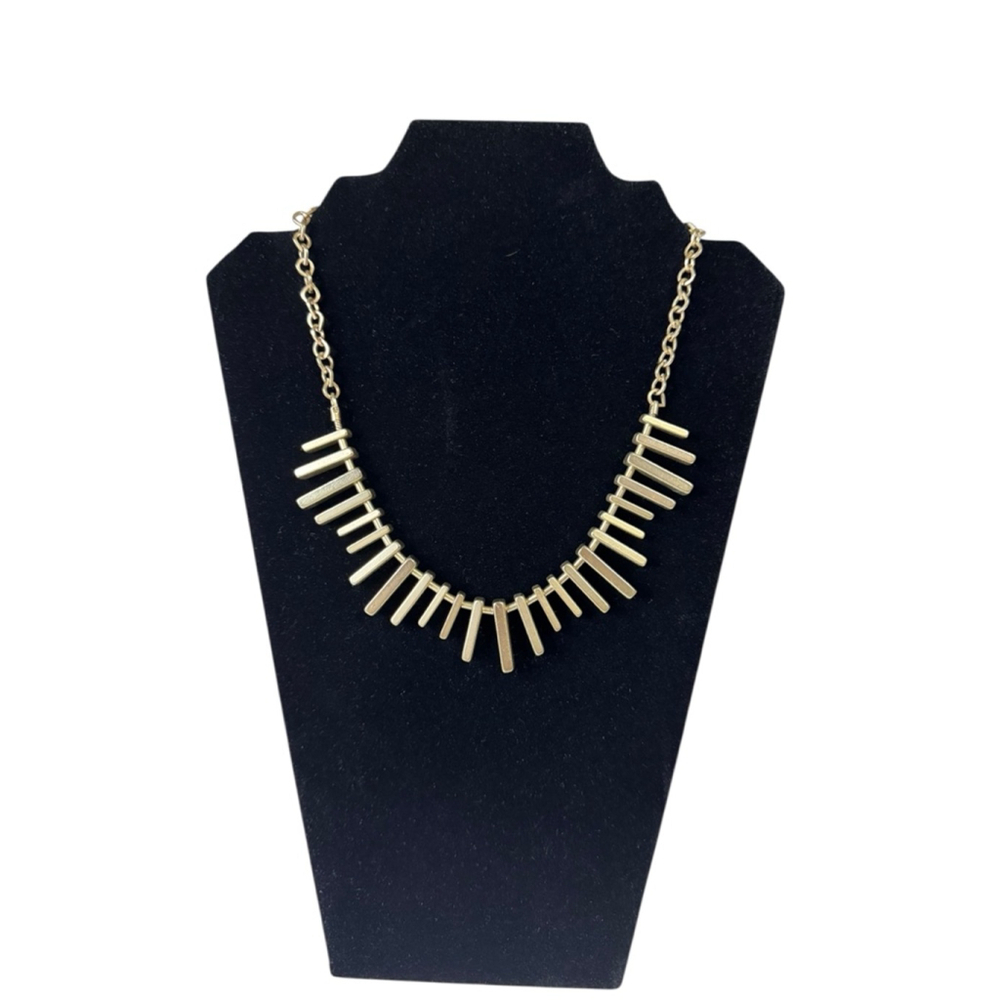 Women's Banana Republic Gold Tone Bar Statement Necklace One Size